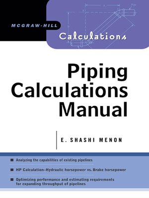 cover image of Piping Calculations Manual
